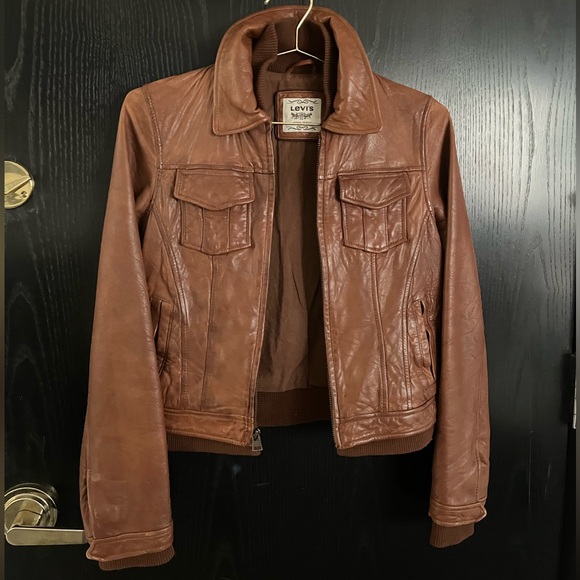 Levi's Genuine Vintage Leather Jacket S Small - Picture 13 of 15